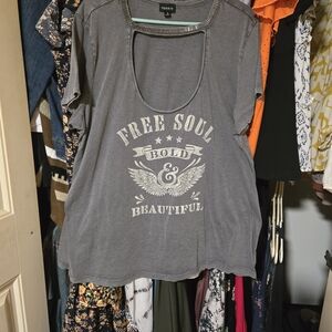 Torrid Charcoal Graphic Muscle Tee